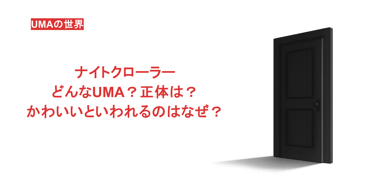 ナイトクローラーってどんなUMA？正体は？かわいいといわれるのはなぜ？