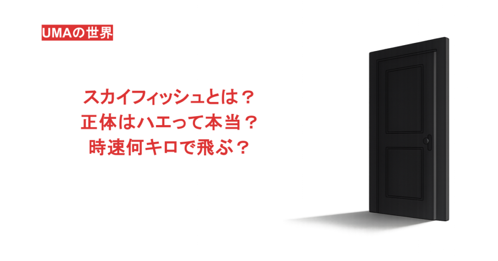 スカイフィッシュとは?正体はハエって本当?時速何キロで飛ぶ?