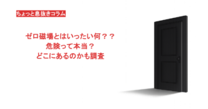 ゼロ磁場とはいったい何？？危険って本当？どこにあるのかも調査